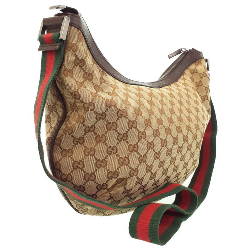 Gucci Bag GG Black Black Web Canvas Messenger